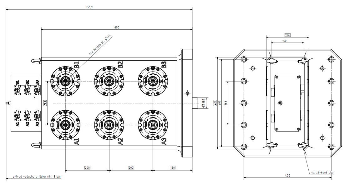 ZEPo-v Upínací věž 12x500x180 NES-t 135